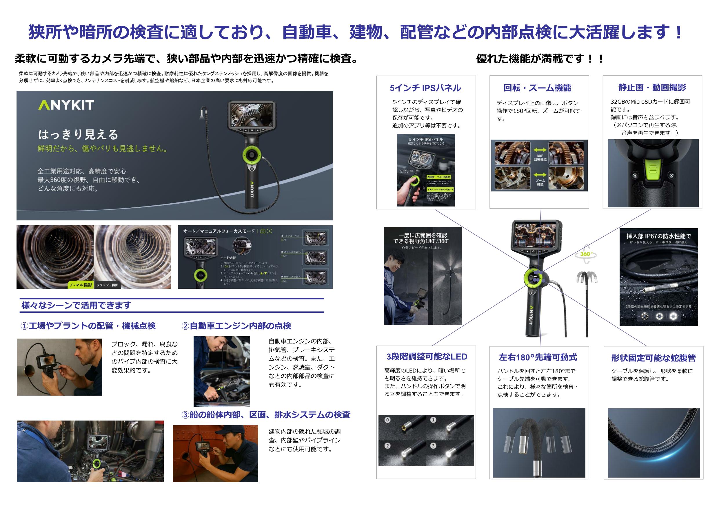 360°可動式のファイバースコープを販売致します！